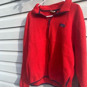 llbean full zip fleece sweatshirt